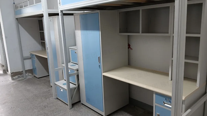 益阳学生宿舍公寓钢架床桌椅