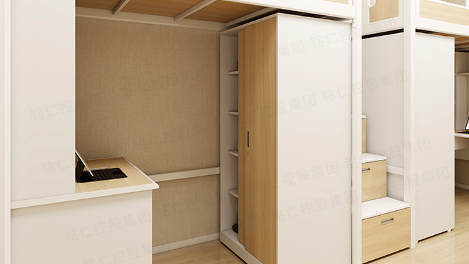 长沙宿舍公寓钢架床衣柜