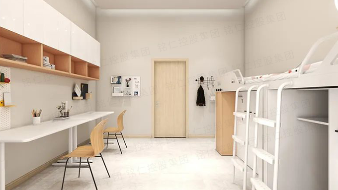 长沙员工宿舍公寓床侧面图
